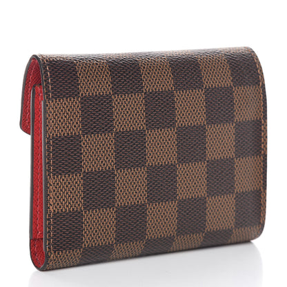 Louis Vuitton Damier Ebene Victorine Wallet Red 3 of 9