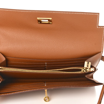 Hermes Epsom Kelly Longue Wallet Gold 6 of 7