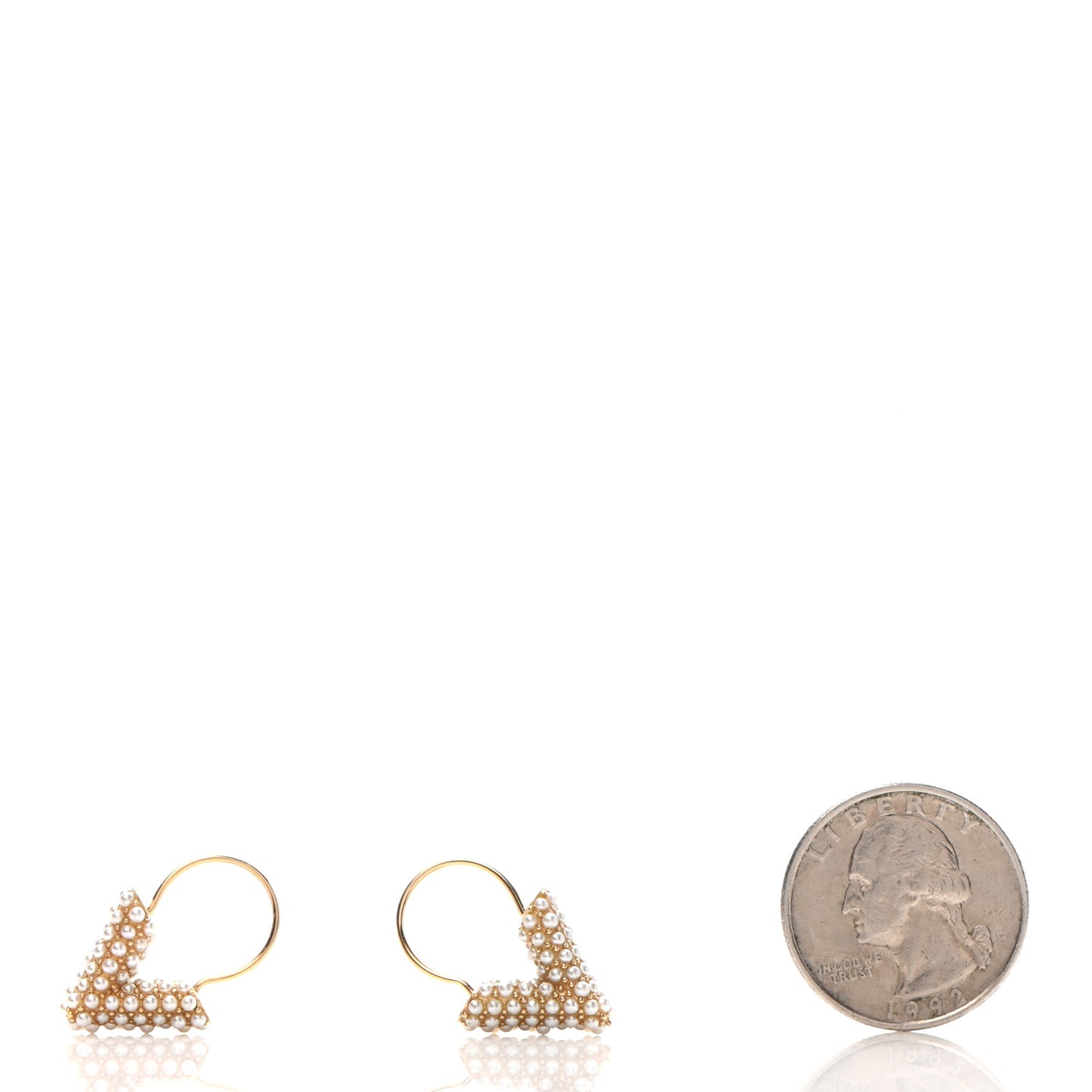 Brass Essential V Hoop Earrings Gold