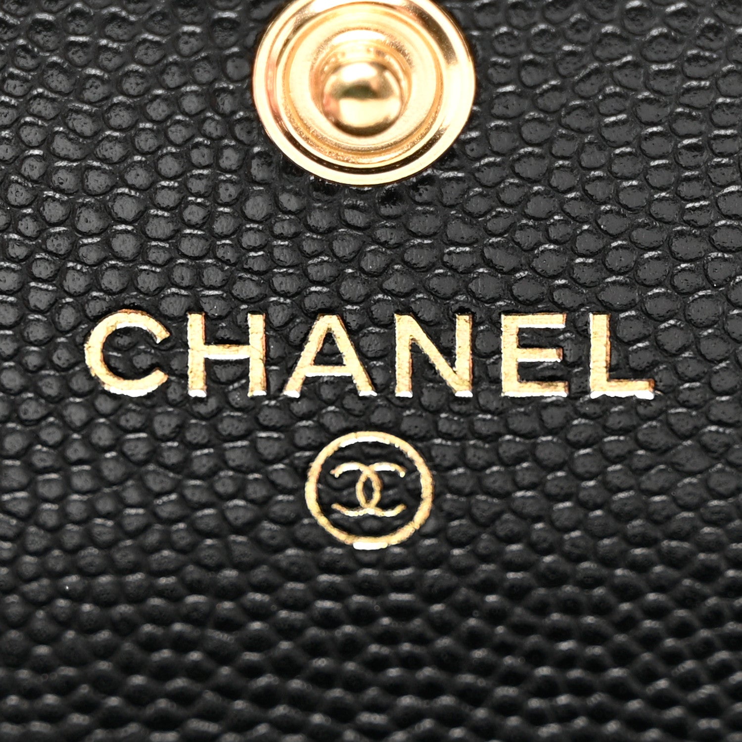 Chanel Caviar Quilted Enamel Coco Casino Flap Card Holder Wallet Black 6 of 9