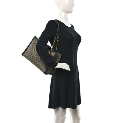 Gucci GG Supreme Monogram Medium Padlock Tote Black 2 of 12