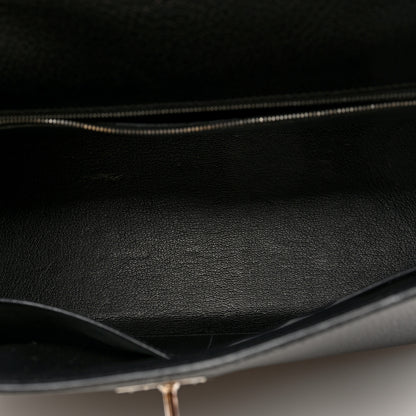 Hermes Chevre De Coromandel Kelly Sellier 32 Black 5 of 10