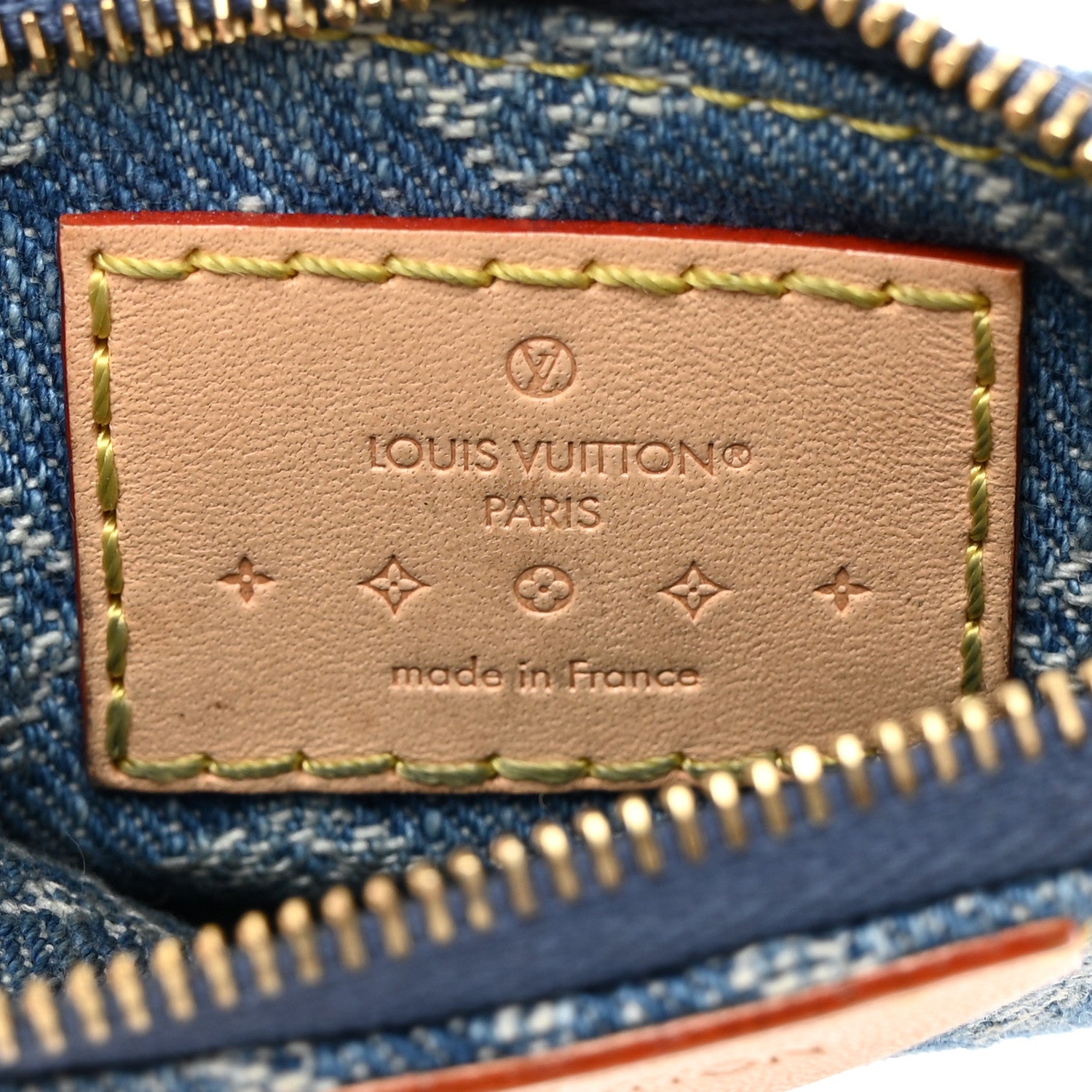 Louis Vuitton Monogram Denim Key Pouch Denim Blue 6 of 7