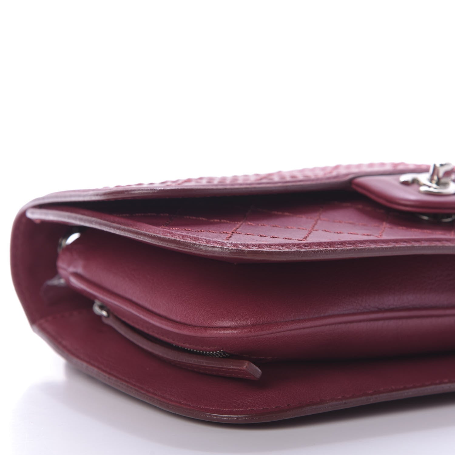 Chanel Calfskin Stitch Medium Flap Red 6 of 9