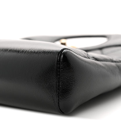 Chanel Shiny Lambskin Quilted Mini 31 Shopping Bag Black 9 of 10
