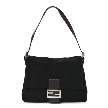 Fendi Suede Calfskin Mama Baguette Black 1 of 13