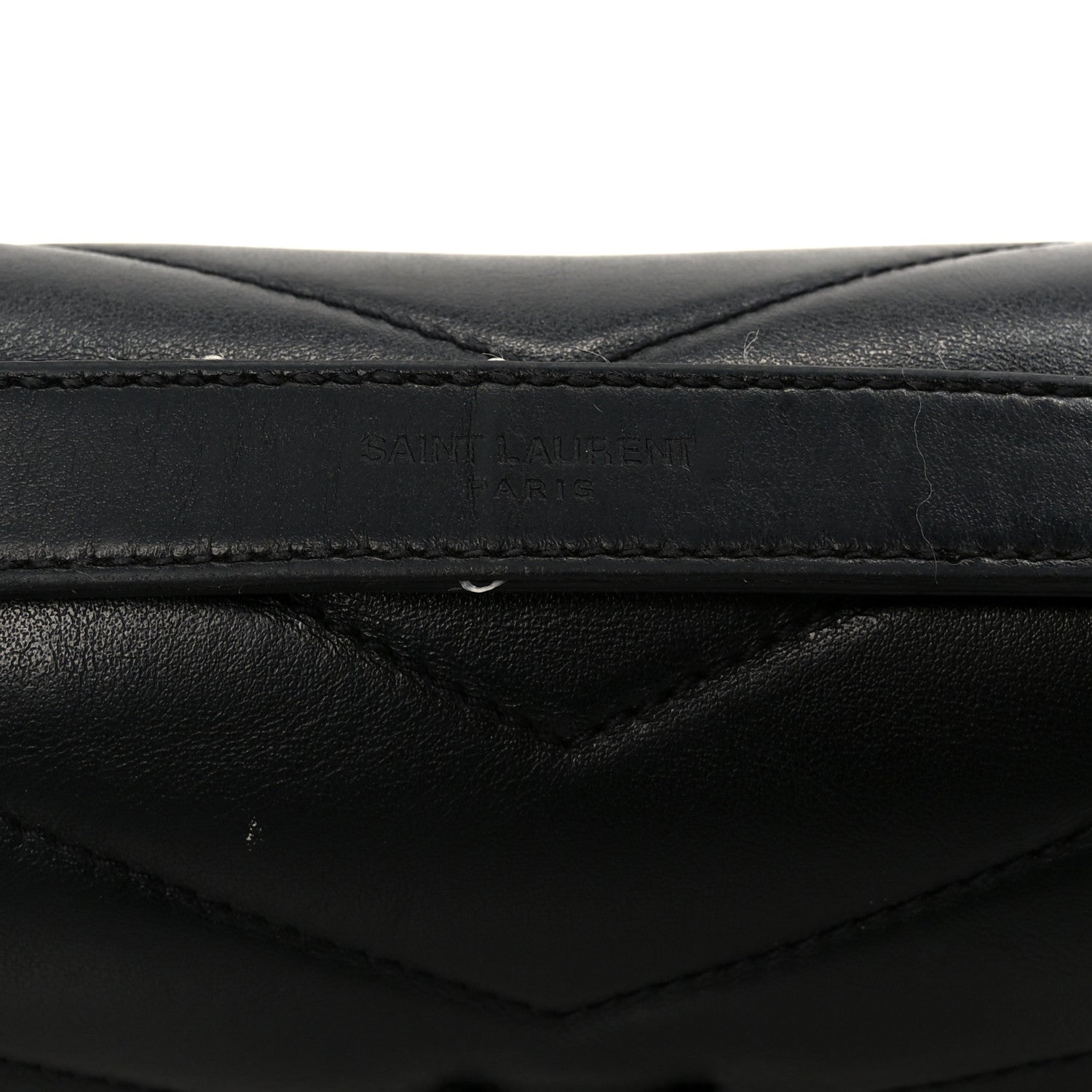 Saint Laurent Calfskin Y Quilted Monogram Monochrome Small Loulou Chain Satchel Black 12 of 14