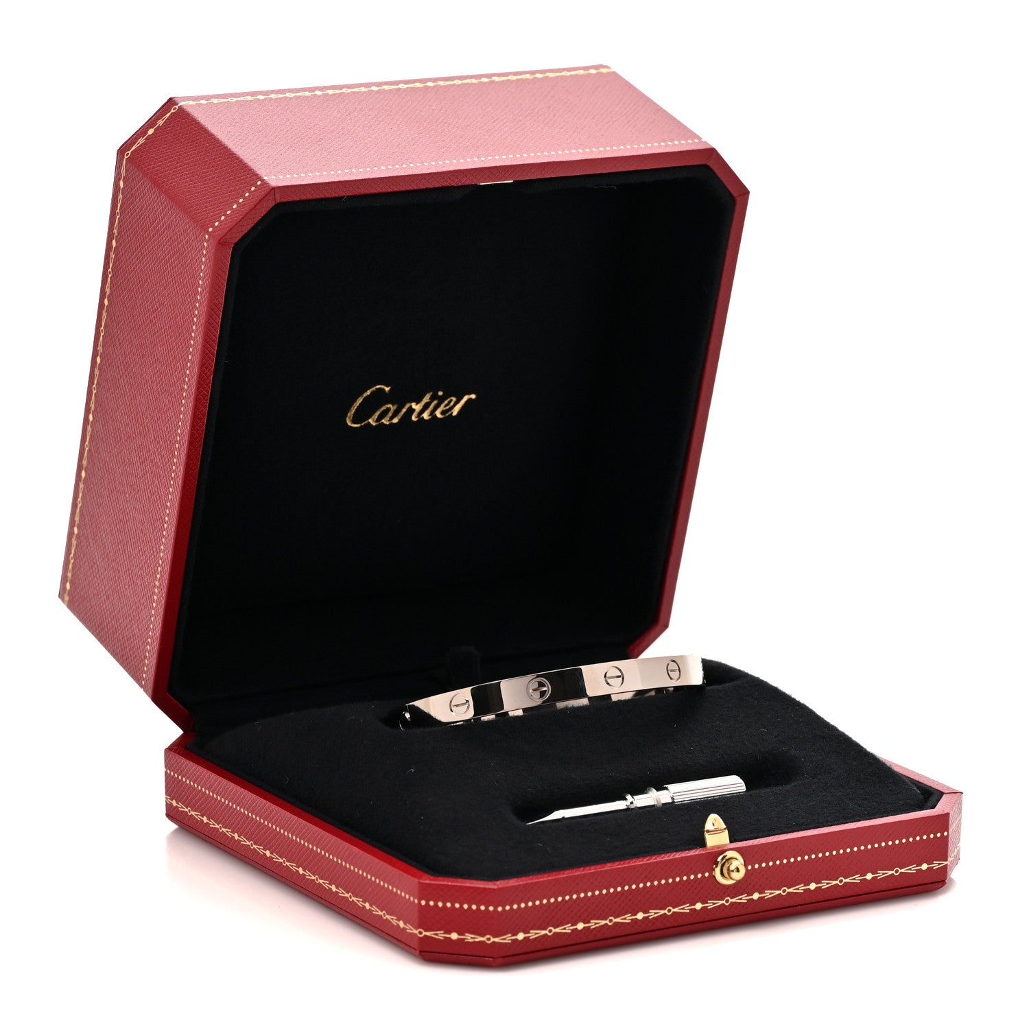 Cartier 18K White Gold LOVE Bracelet 18 7 of 7