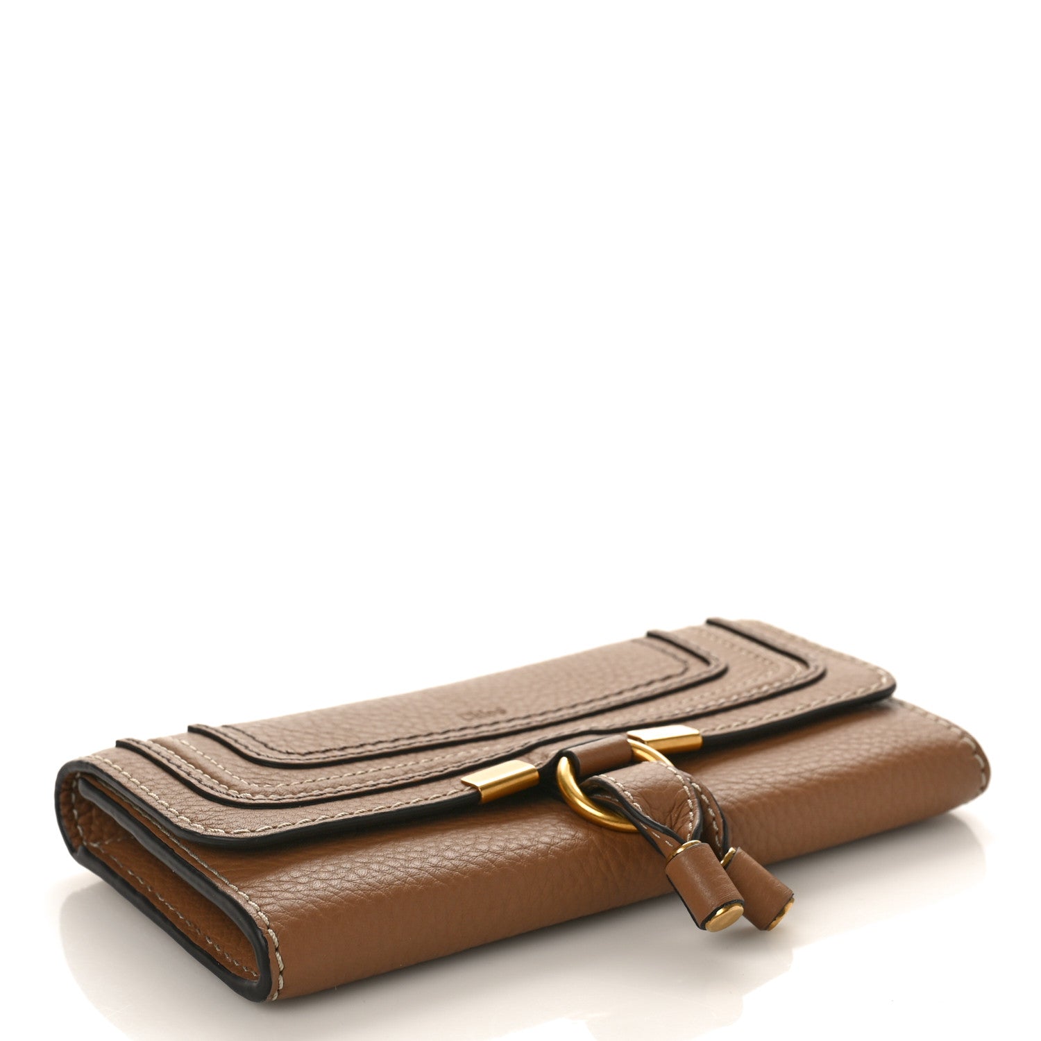 Chloe Calfskin Marcie Continental Flap Wallet Nut 4 of 8