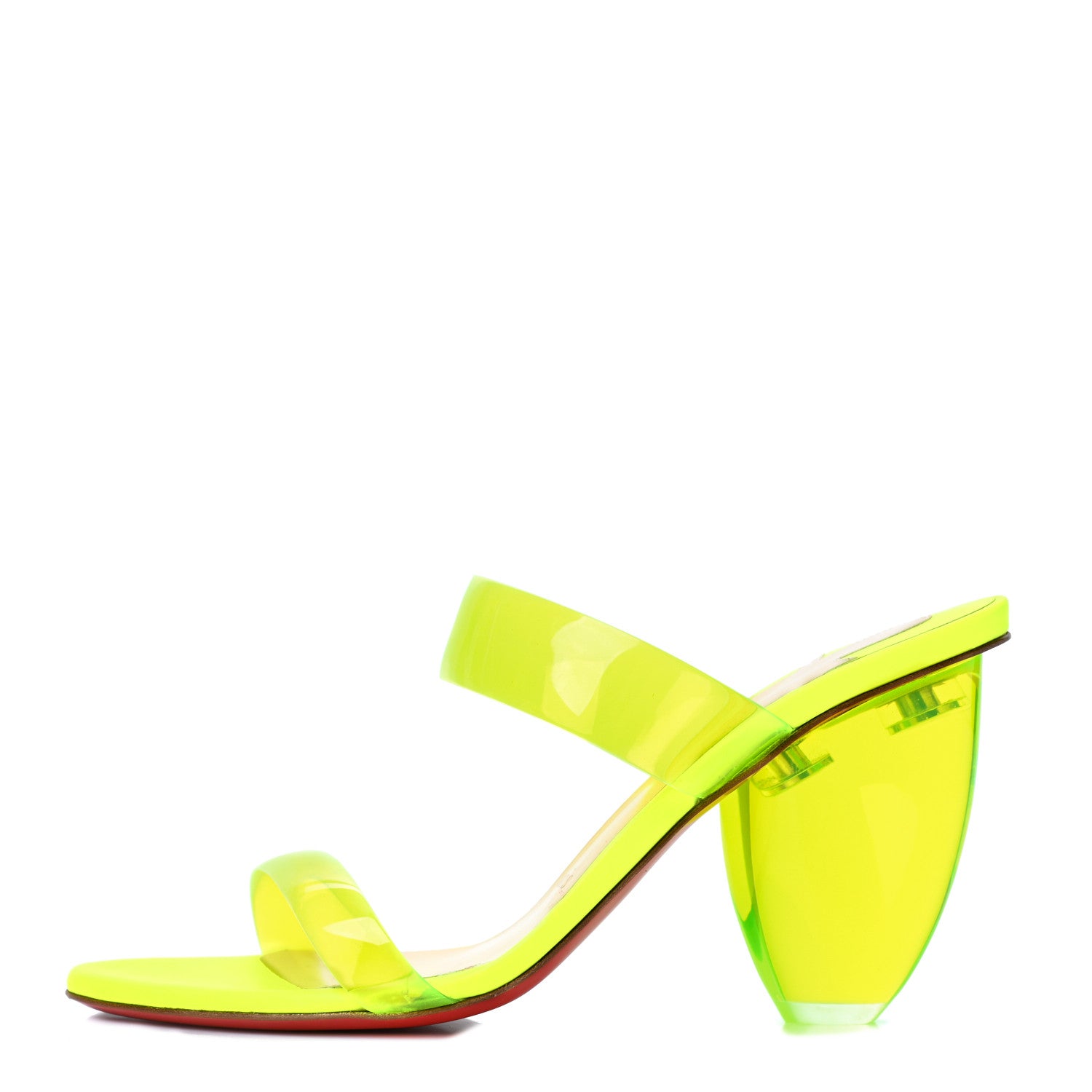 Christian Louboutin PVC Ovida 85 Slide Sandals 37 Yellow 1 of 7