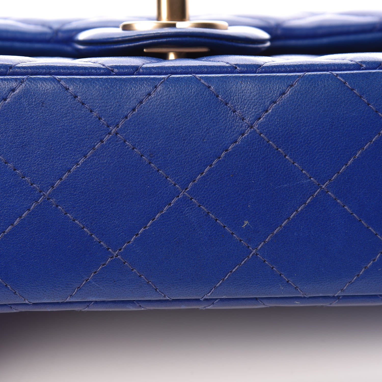 Chanel Lambskin Quilted Mini Rectangular Flap Blue 11 of 11