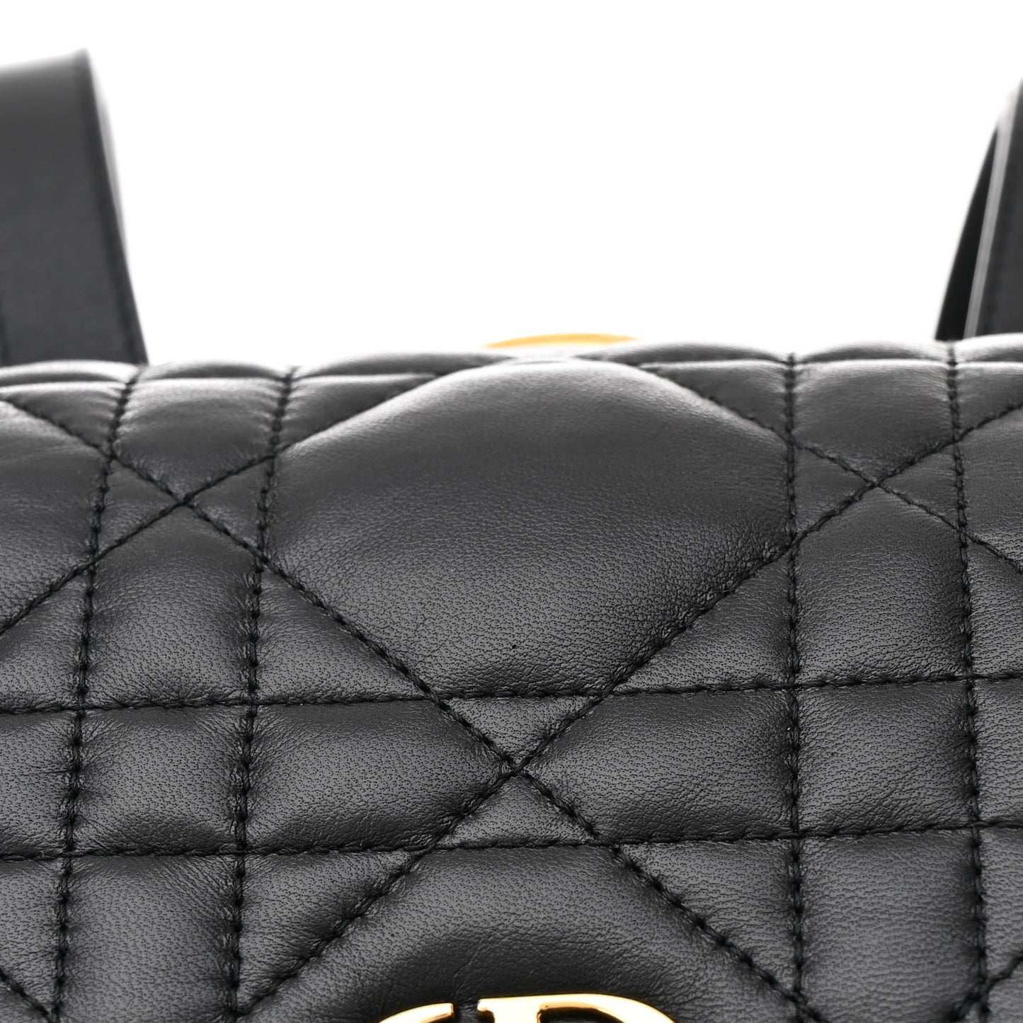 Lambskin Macrocannage Medium Caro Backpack Black