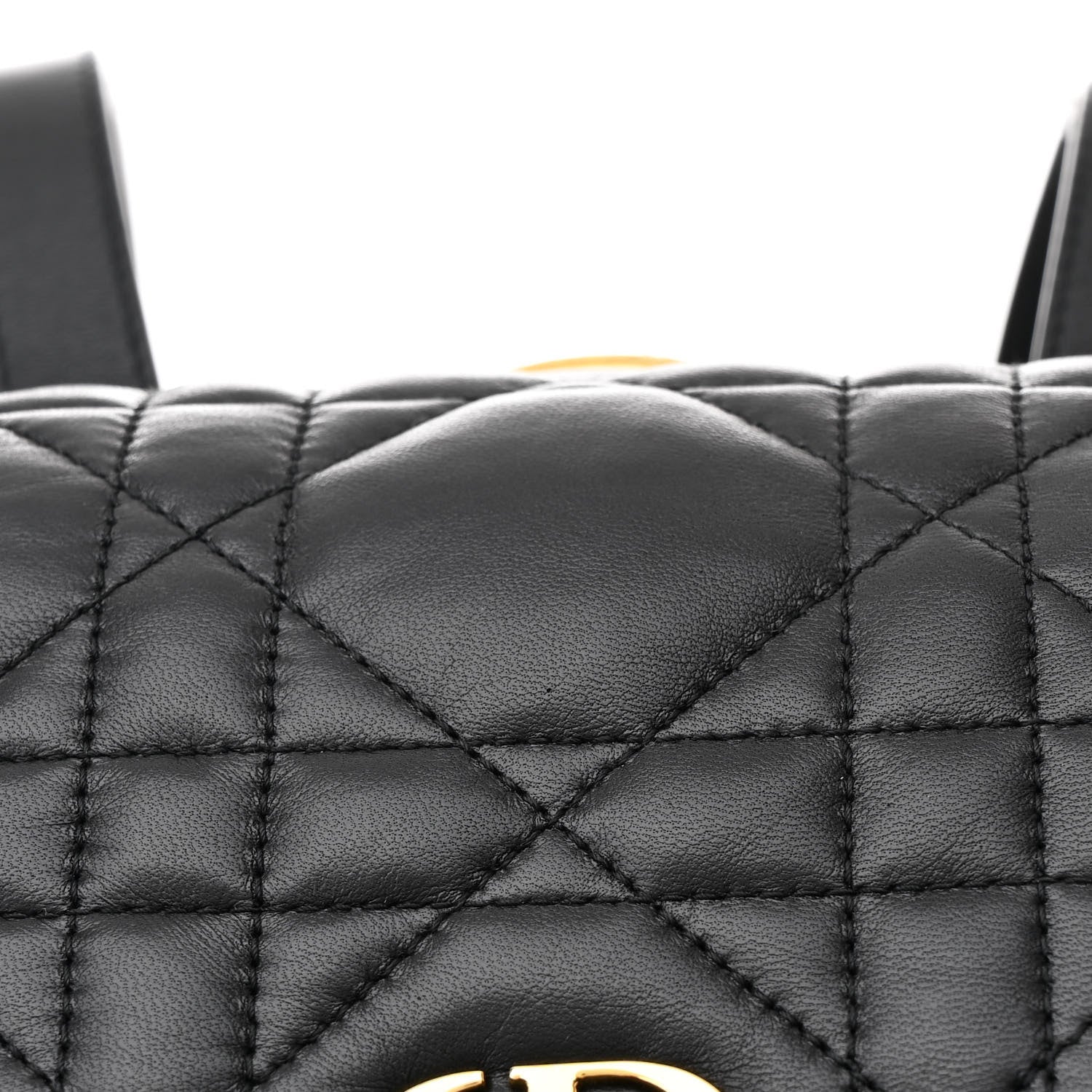 Christian Dior Lambskin Macrocannage Medium Caro Backpack Black 8 of 11