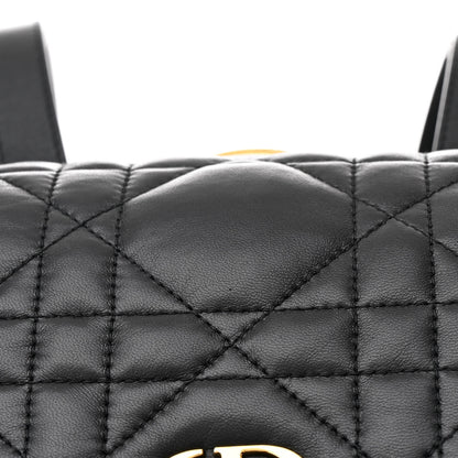 Christian Dior Lambskin Macrocannage Medium Caro Backpack Black 8 of 11