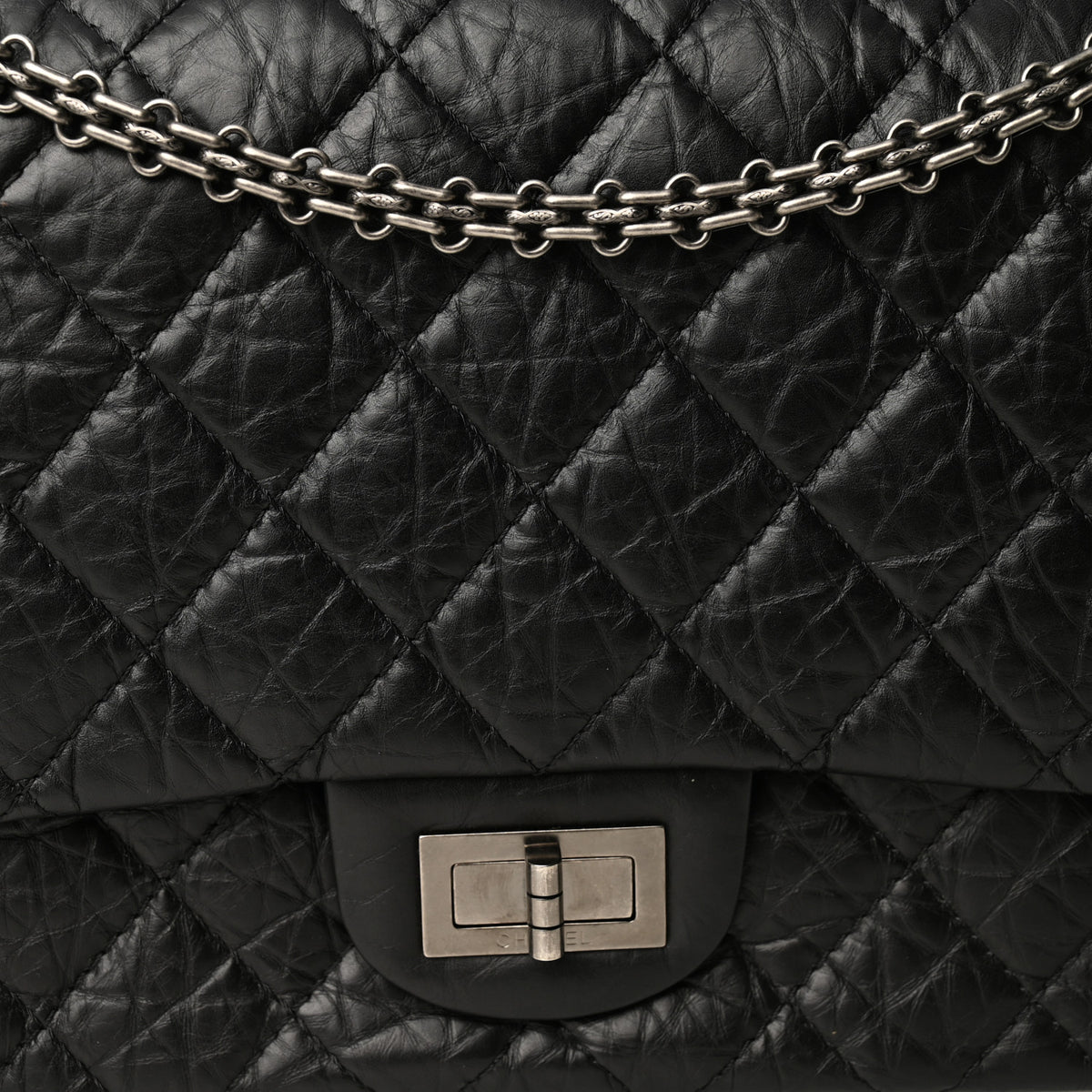 Chanel Aged Calfskin Quilted 2.55 Reissue 227 Flap Black 8 of 10