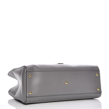 Gucci Calfskin Web Large Sylvie Top Handle Tote Deep Grey 5 of 10