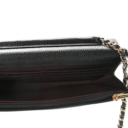 Chanel Caviar Quilted Wallet On Chain WOC Black 5 of 8