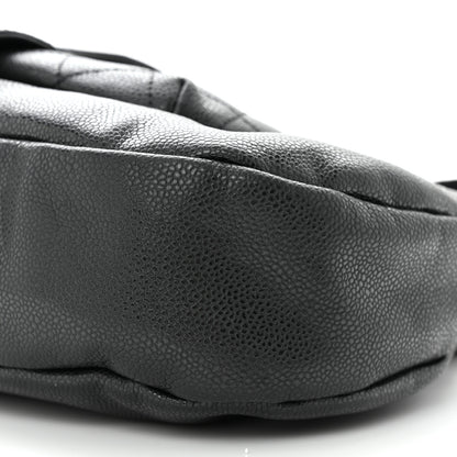 Chanel Glazed Caviar Coco Rider Flap Hobo Dark Grey 10 of 10
