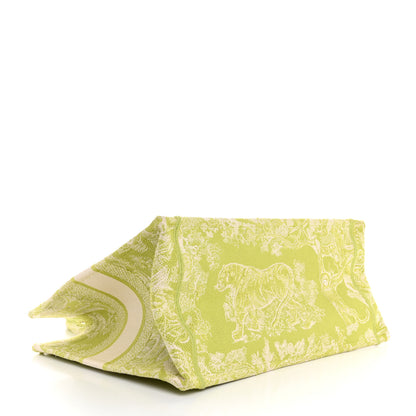 Christian Dior Canvas Embroidered Medium Dioriviera Toile De Jouy Book Tote D-Lite Green 5 of 13