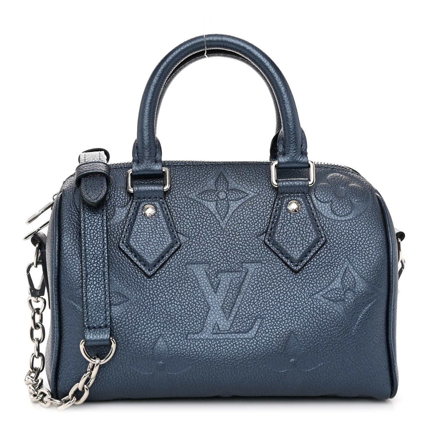 Metallic Empreinte Monogram Giant Speedy Bandouliere 20 Navy Nacre