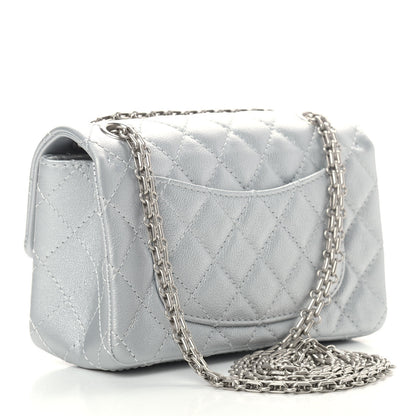 Chanel Metallic Grained Calfskin Quilted 2.55 Reissue Mini Flap Silver 3 of 9