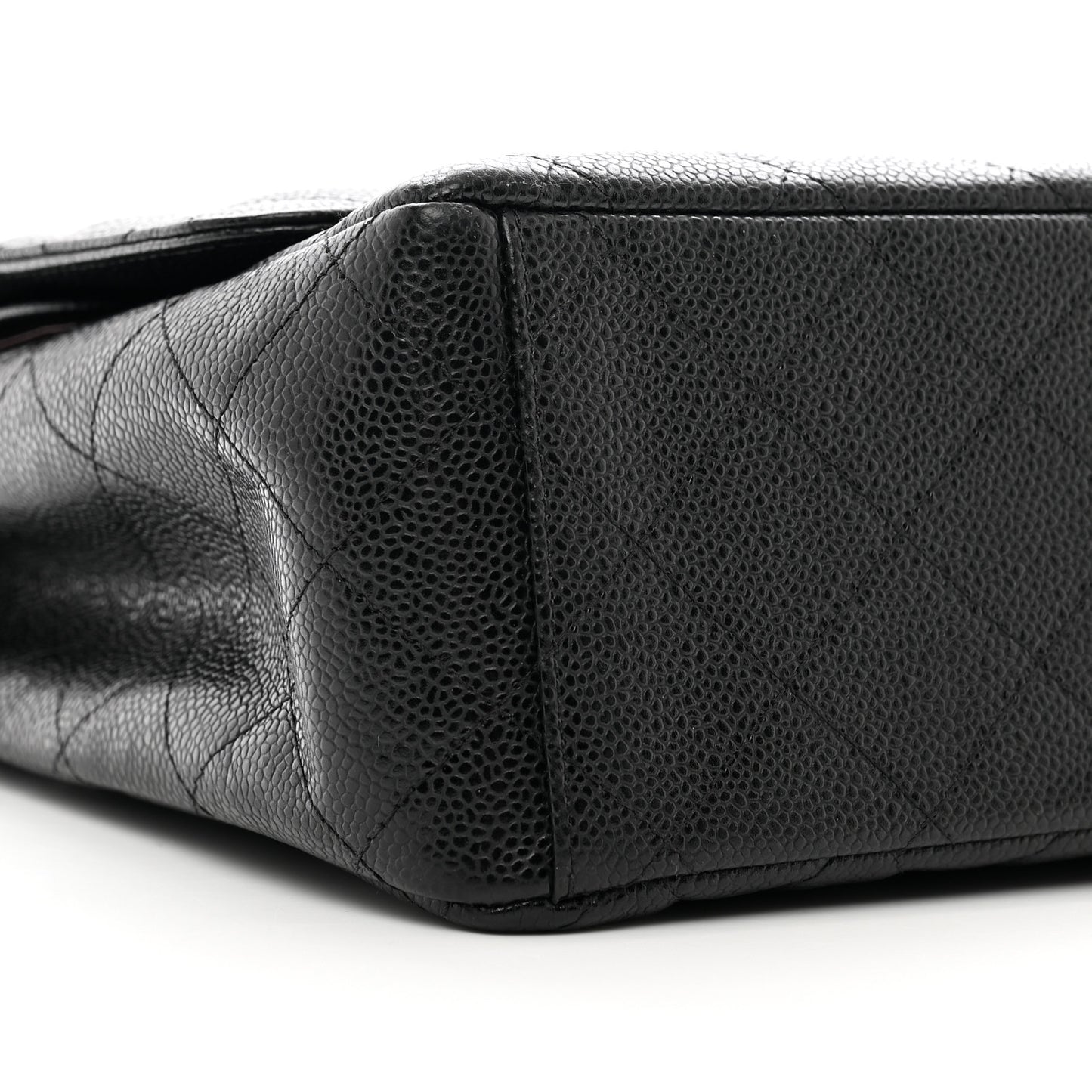 Caviar Quilted Maxi Double Flap Black