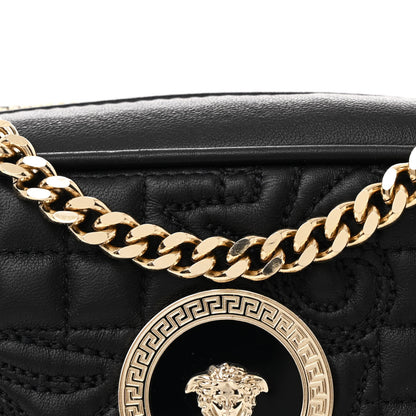 Versace Nappa Barocco Quilted Vanitas Medea Chain Camera Crossbody Black 8 of 10