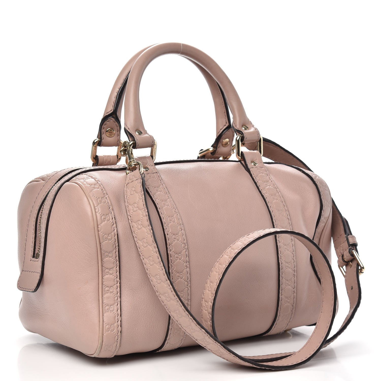 Gucci Calfskin Microguccissima Trim Medium Boston Pink 3 of 16