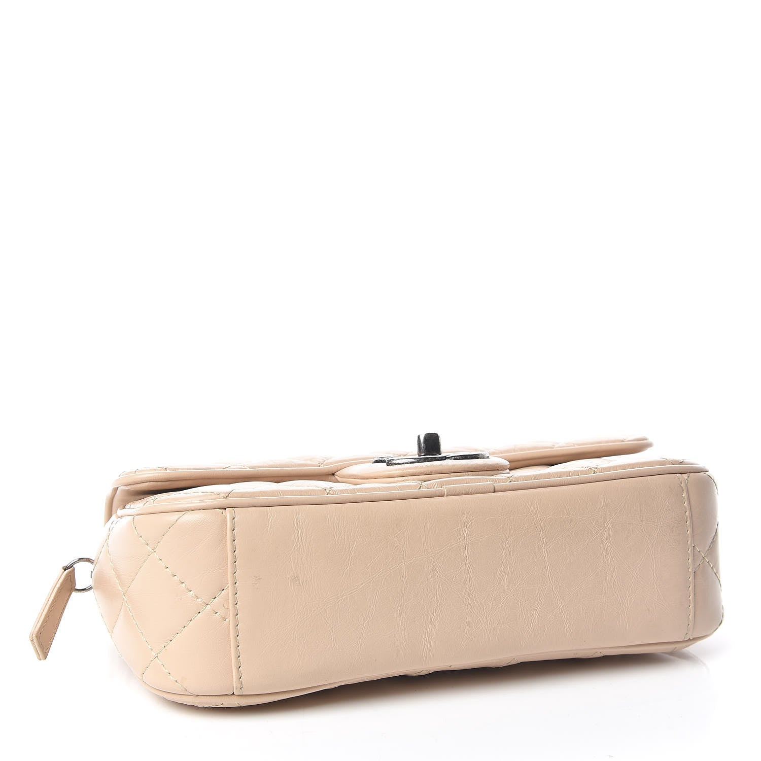 Chanel Aged Calfskin Quilted Small Easy Flap Beige 4 of 11