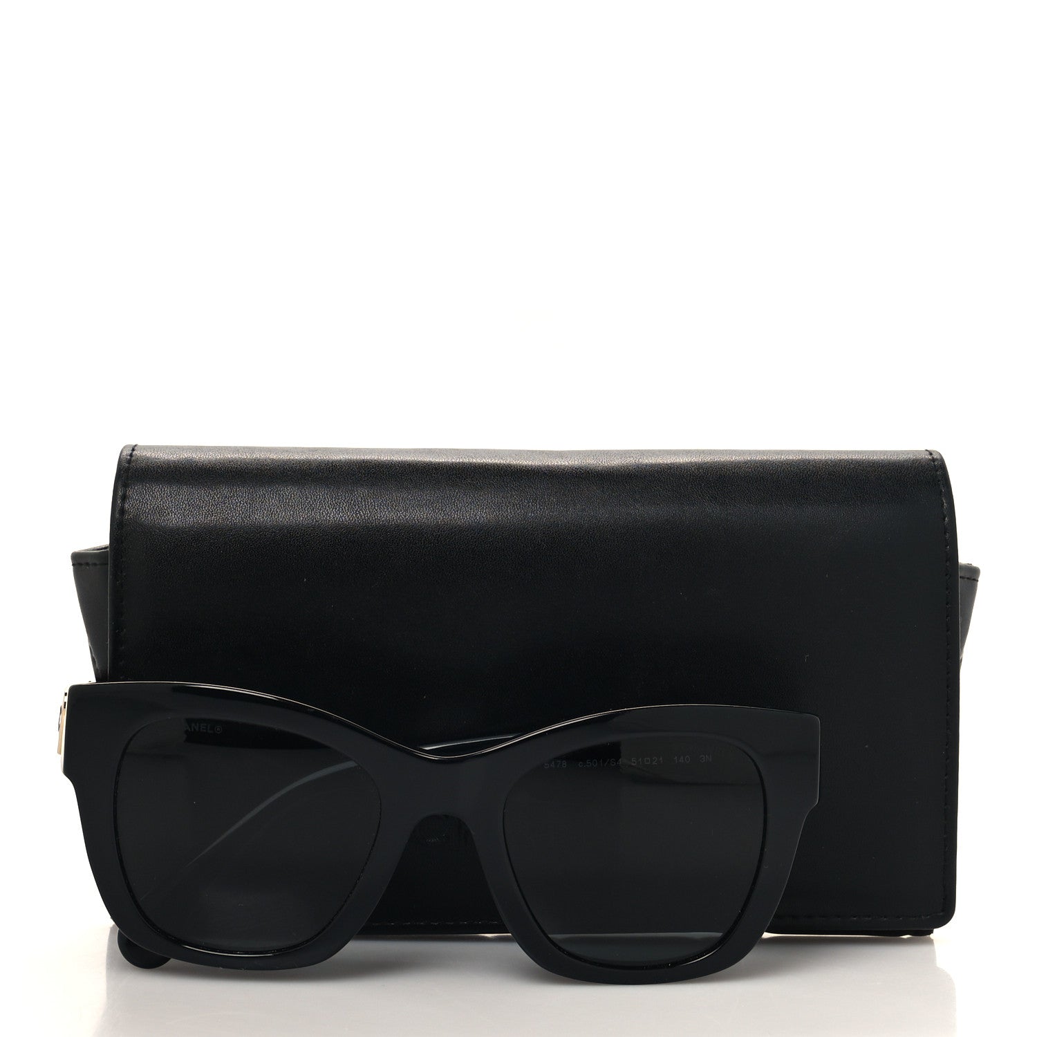 Chanel Acetate Square CC Heart Sunglasses 5478 Black 9 of 9