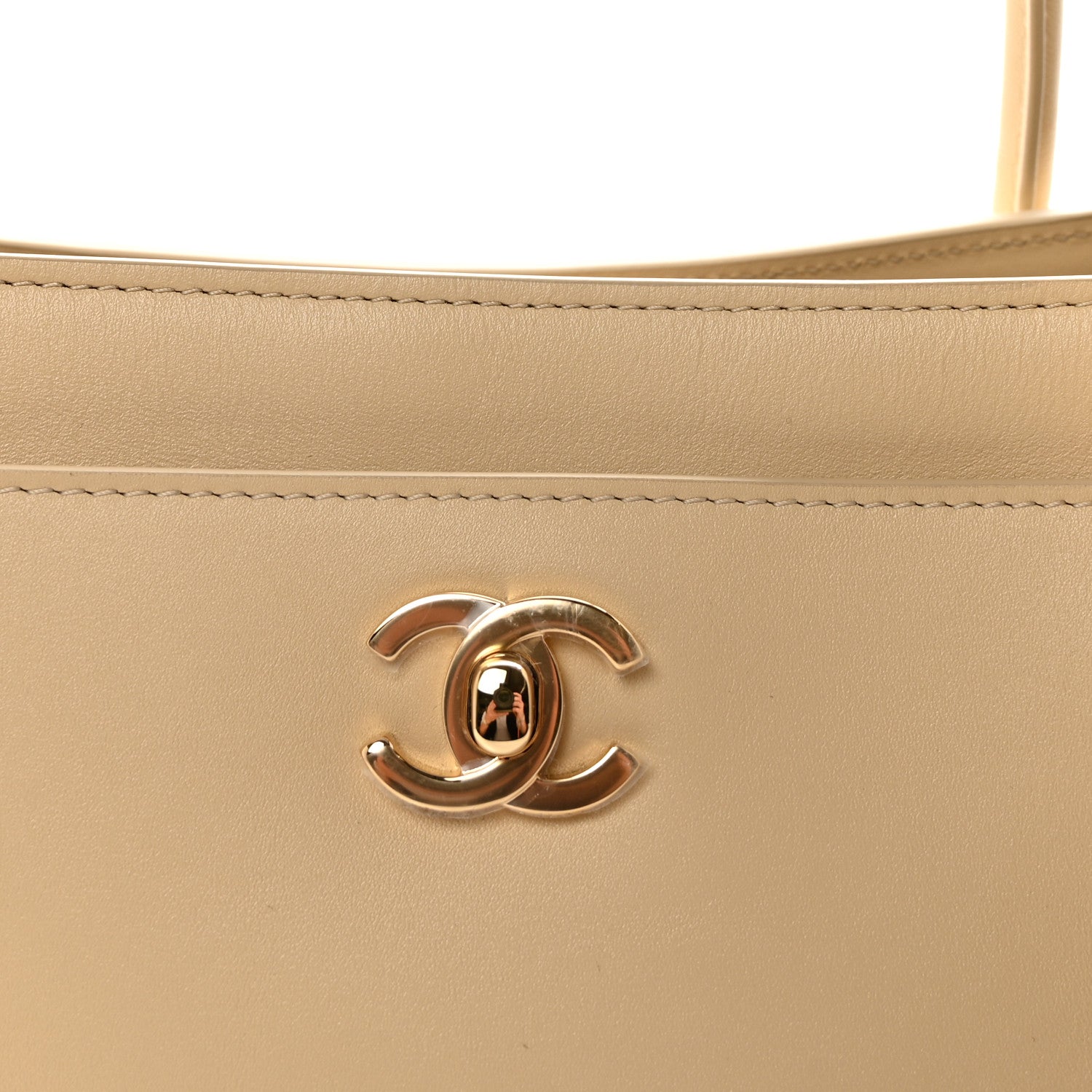Chanel Calfskin Archetype Small Shopping Tote Beige 8 of 10
