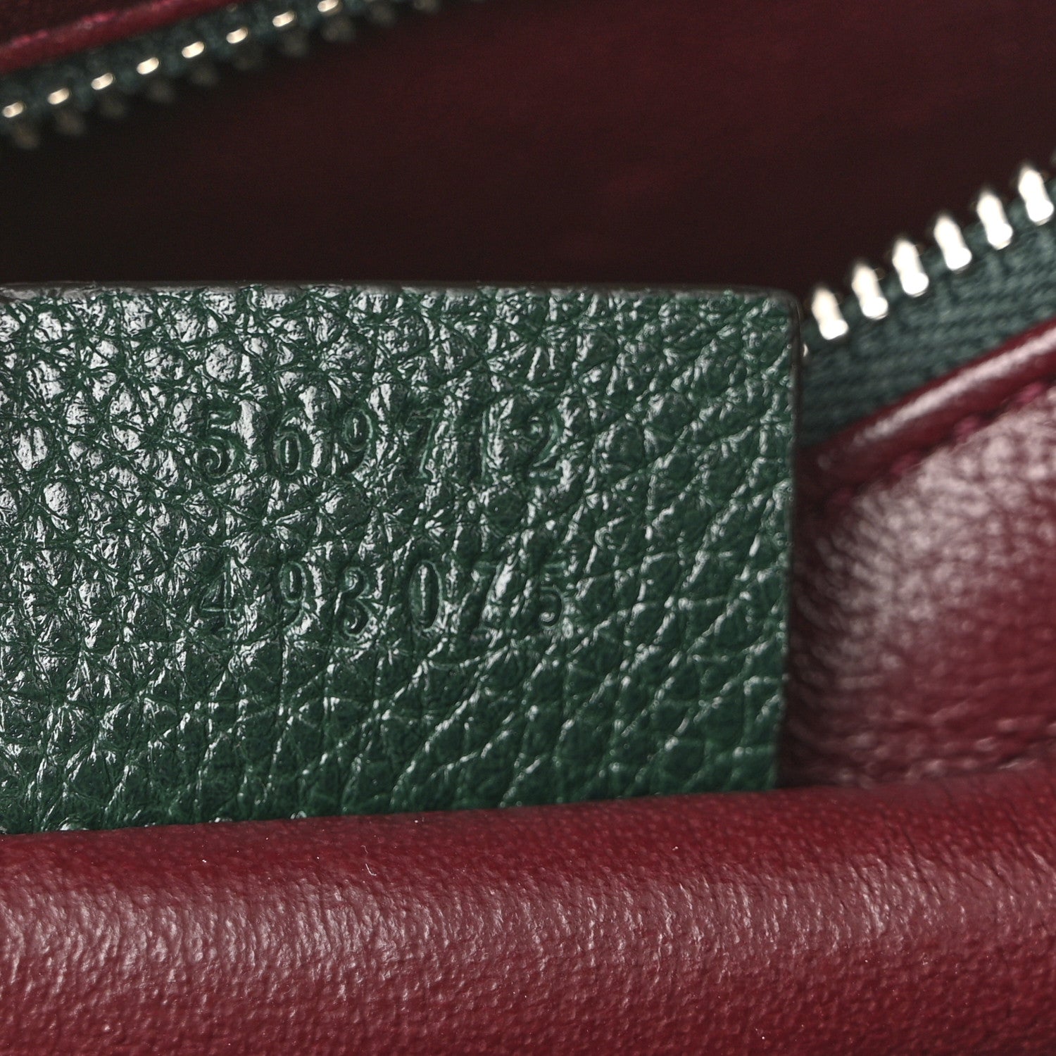 Gucci Grainy Calfskin Small Zumi Top Handle Bag Vintage Green 7 of 12