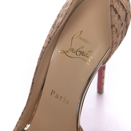 Christian Louboutin Cork Iriza 100 Pumps 37.5 Light Gold 6 of 7