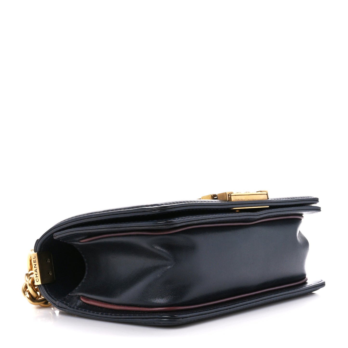 Calfskin Embossed Small Paris Salzburg Boy Flap Navy