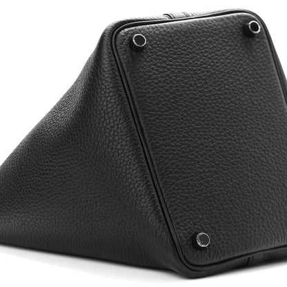 Hermes Taurillon Clemence Monochrome Picotin Lock 18 PM Black 9 of 11