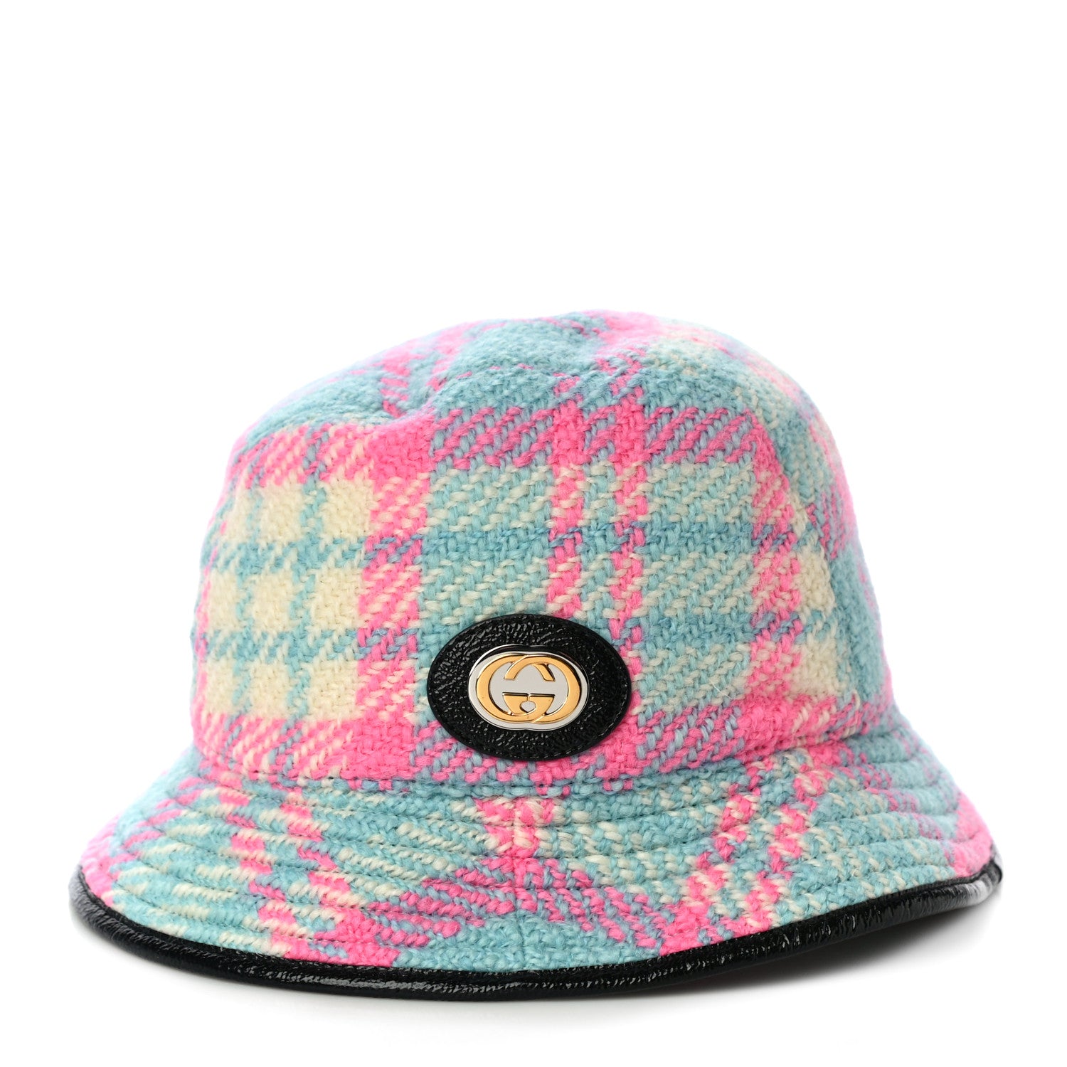 Gucci Vintage Tweed Check Bucket Hat XS Pastel 2 of 7