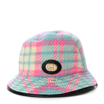 Gucci Vintage Tweed Check Bucket Hat XS Pastel 2 of 7