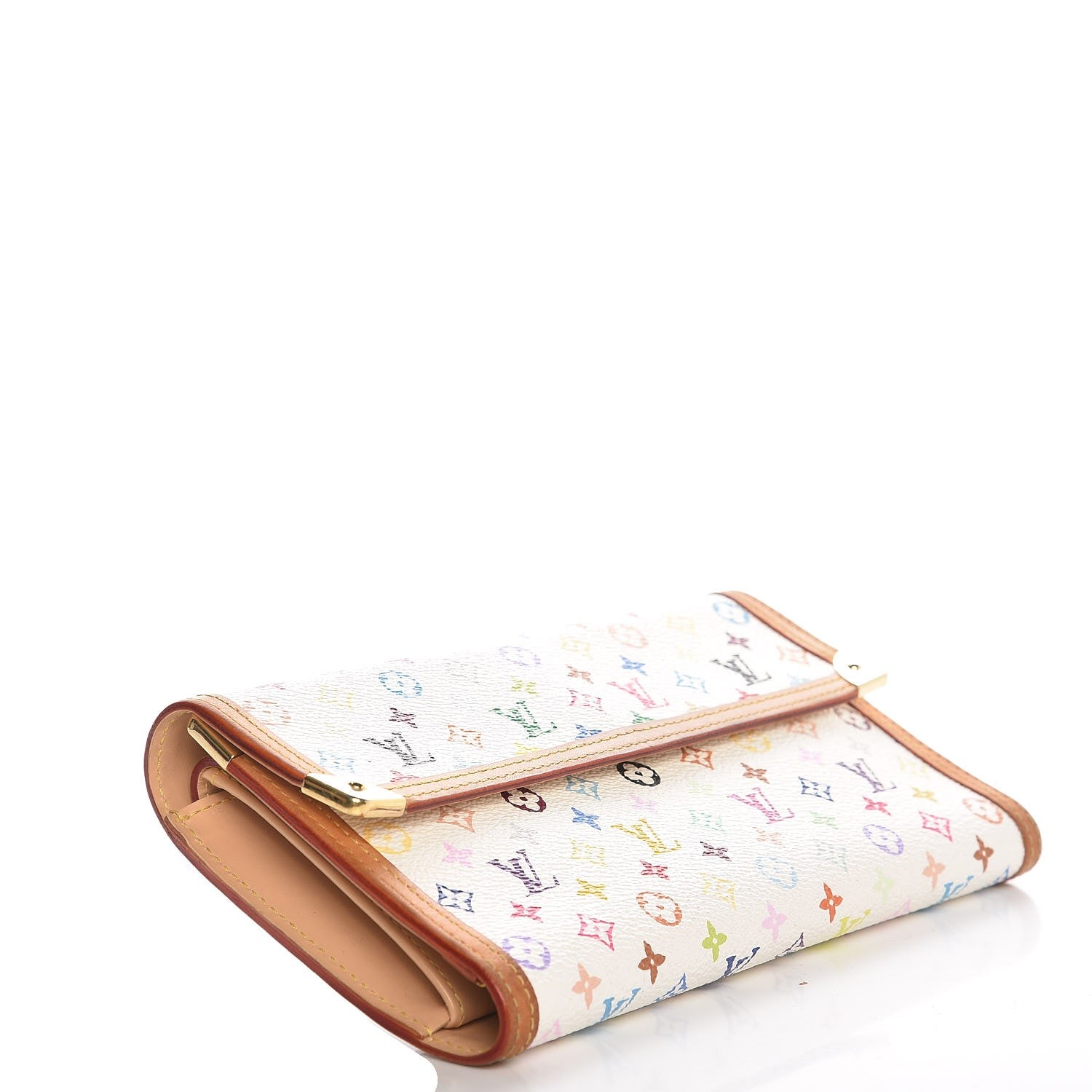 Louis Vuitton Monogram Multicolor Porte Tresor International Wallet White 4 of 13