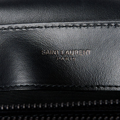 Saint Laurent Calfskin Y Quilted Monogram Monochrome Small Loulou Chain Satchel Black 6 of 11