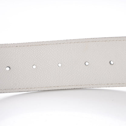 Hermes Epsom 42mm Belt Strap 115 Colvert Blanc White 5 of 7