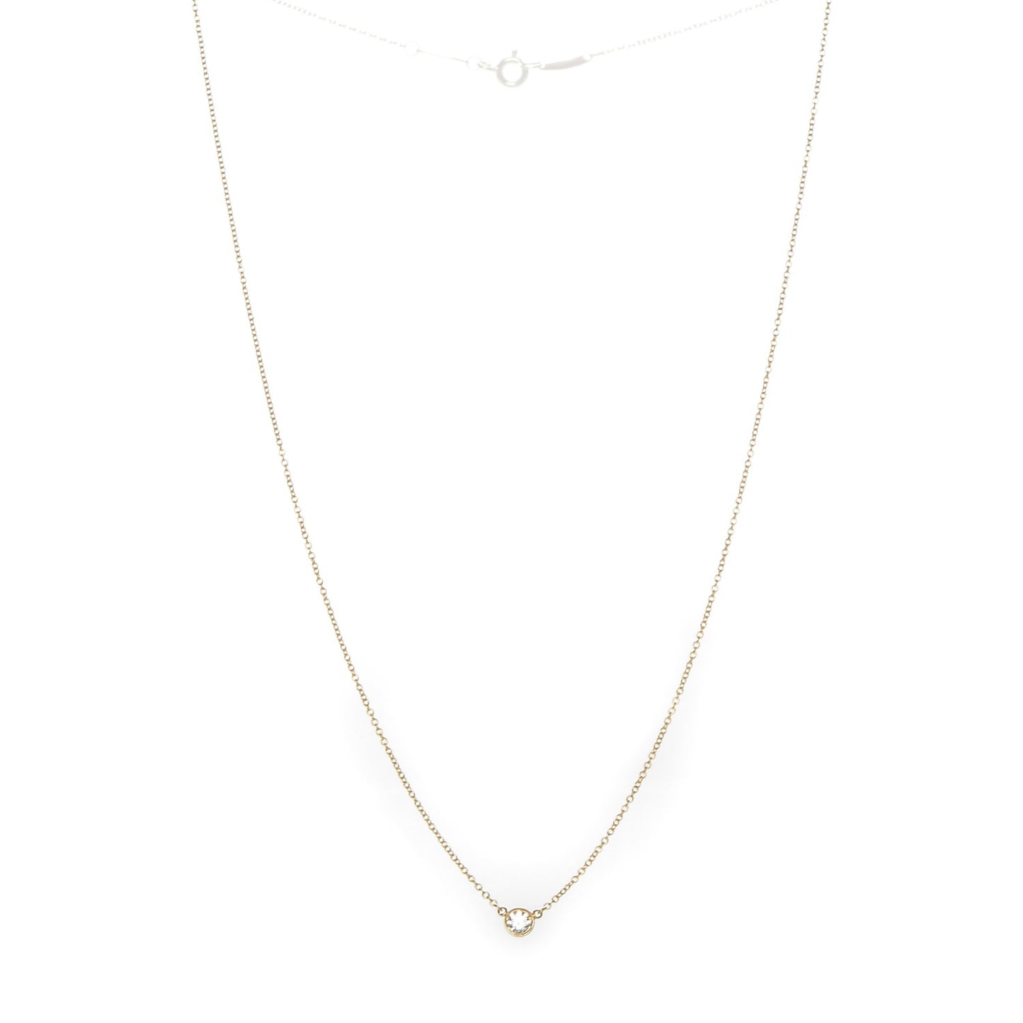 18K Yellow Gold Diamond .24ct Elsa Peretti Diamonds by the Yard Pendant Necklace