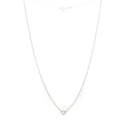 Tiffany 18K Yellow Gold Diamond .24ct Elsa Peretti Diamonds by the Yard Pendant Necklace 4 of 7
