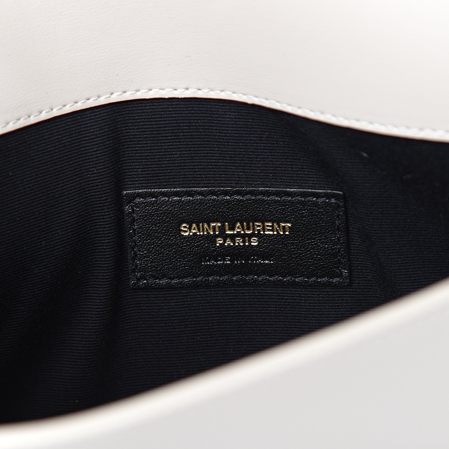 Saint Laurent Smooth Shiny Calfskin Uptown Pouch Crema Soft 5 of 5