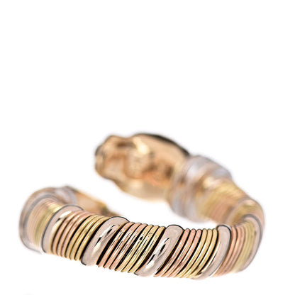 Cartier 18K Yellow White Gold Diamond Panthère De Bypass Ring 49 4.75 4 of 6