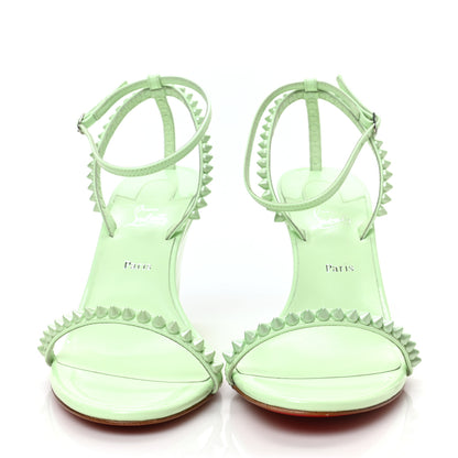 Christian Louboutin Patent Calfskin So Me Spike 85 Wedge Sandals 39 Studio Green 2 of 8