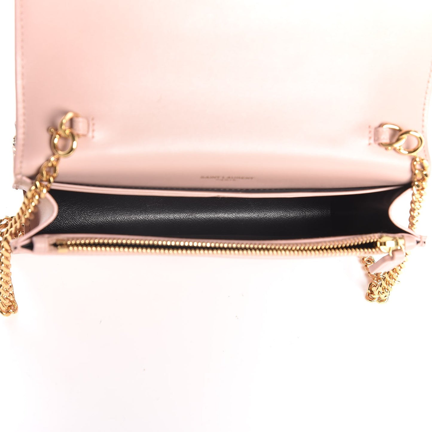Smooth Calfskin Classic Monogram Kate Tassel Chain Wallet Pink