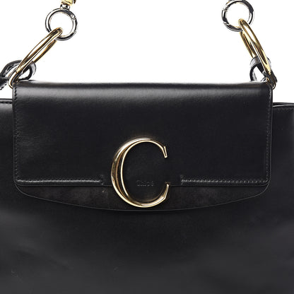Chloe Calfskin Medium C Shoulder Bag Black 8 of 8