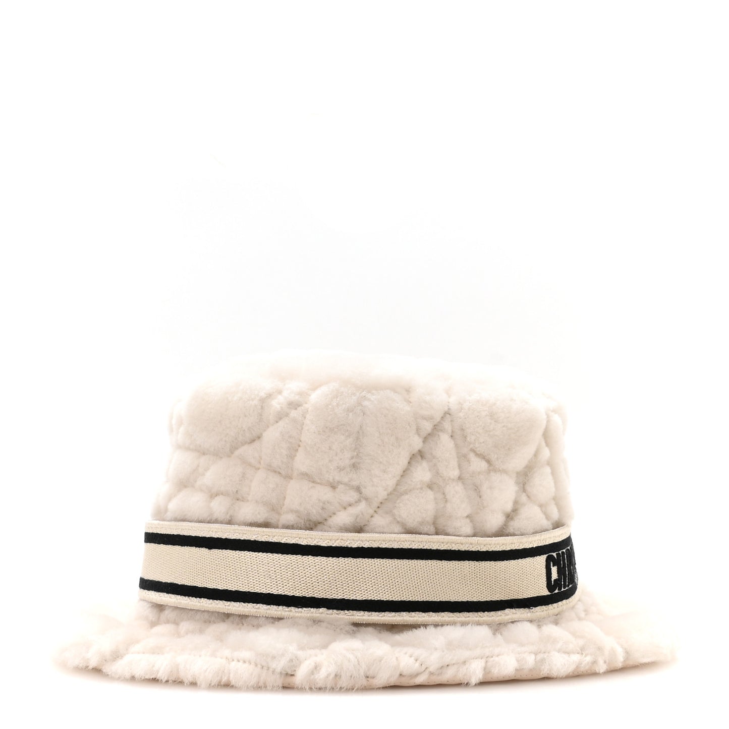 Shearling Cannage D-Bobby Bucket Hat 58 Ecru