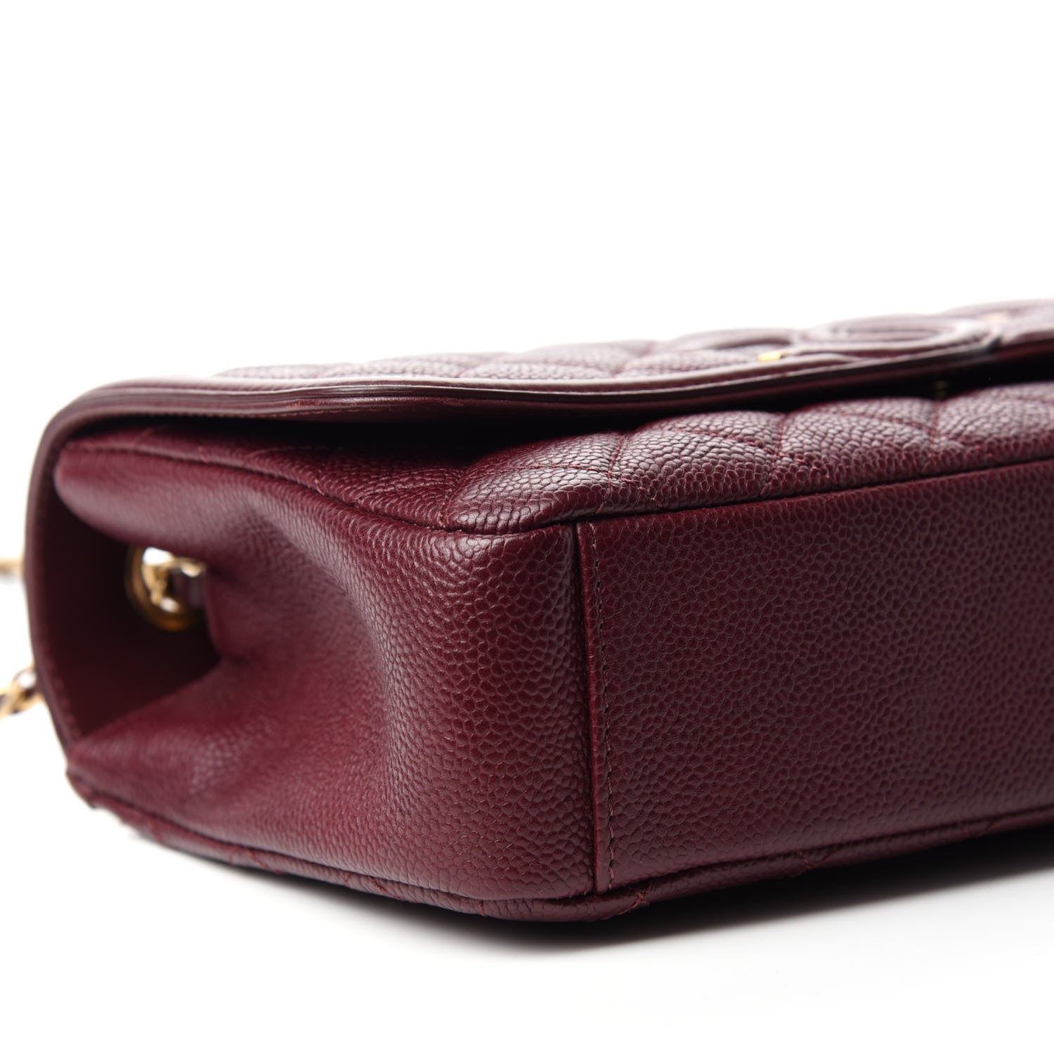 Chanel Caviar Quilted Medium CC Filigree Flap Burgundy 6 of 11