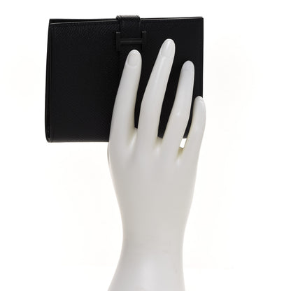 Hermes Epsom Monochrome Bearn Compact Wallet Black 2 of 8